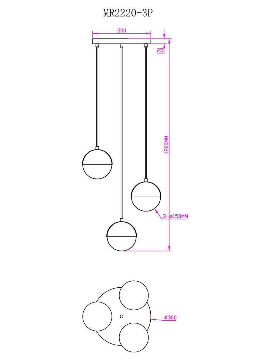 Подвесная люстра MyFar Loreen MR2220-3P