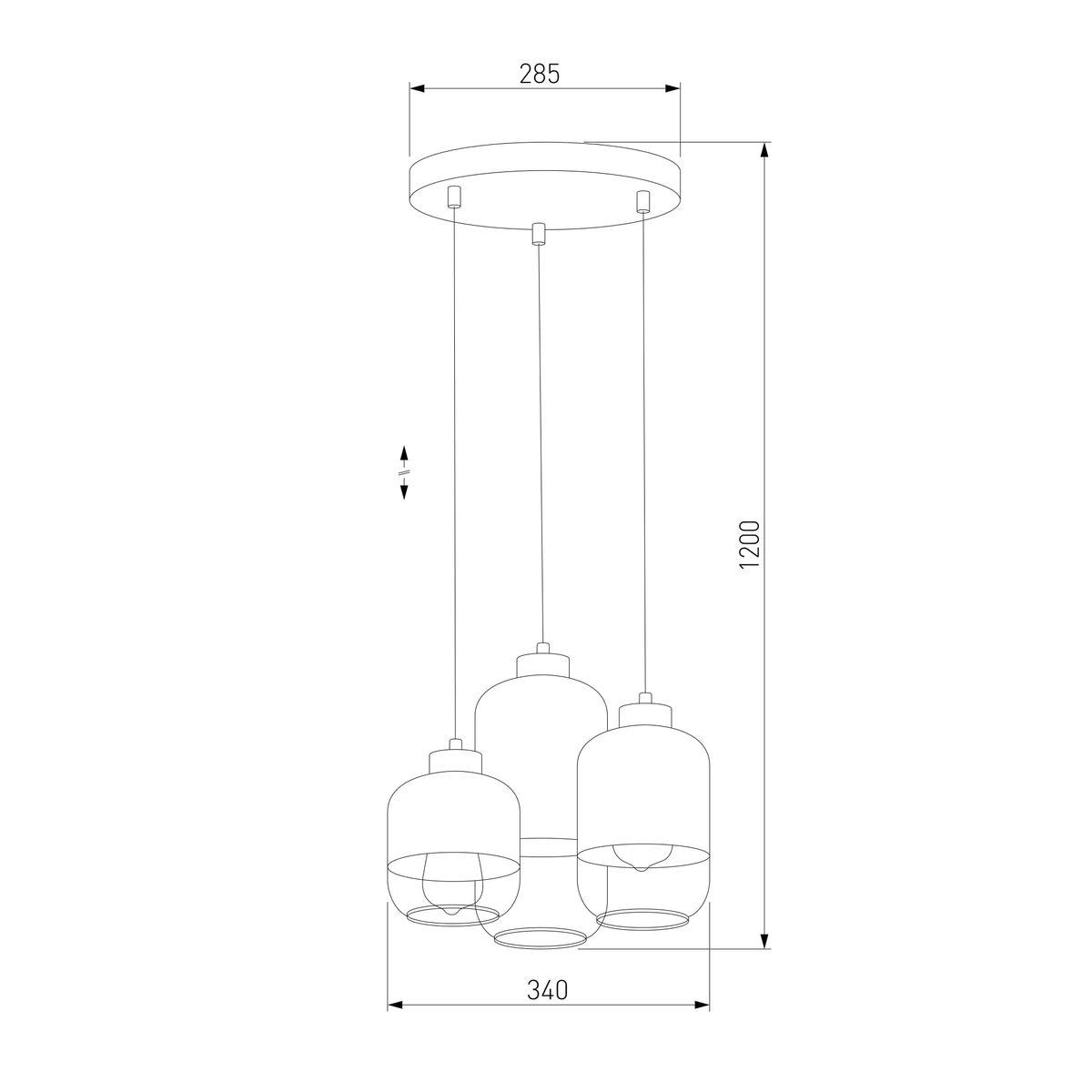 Подвесная люстра TK Lighting 3357 Marco Silver