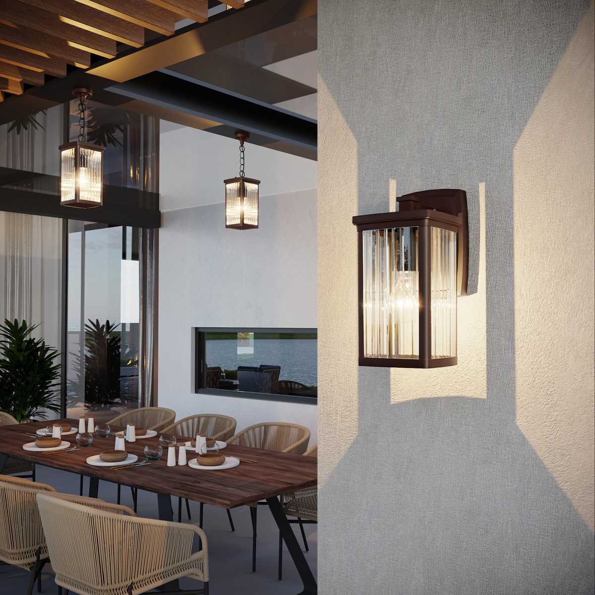 Уличный подвесной светильник Elektrostandard Lame H кофе GL 1006H a047204