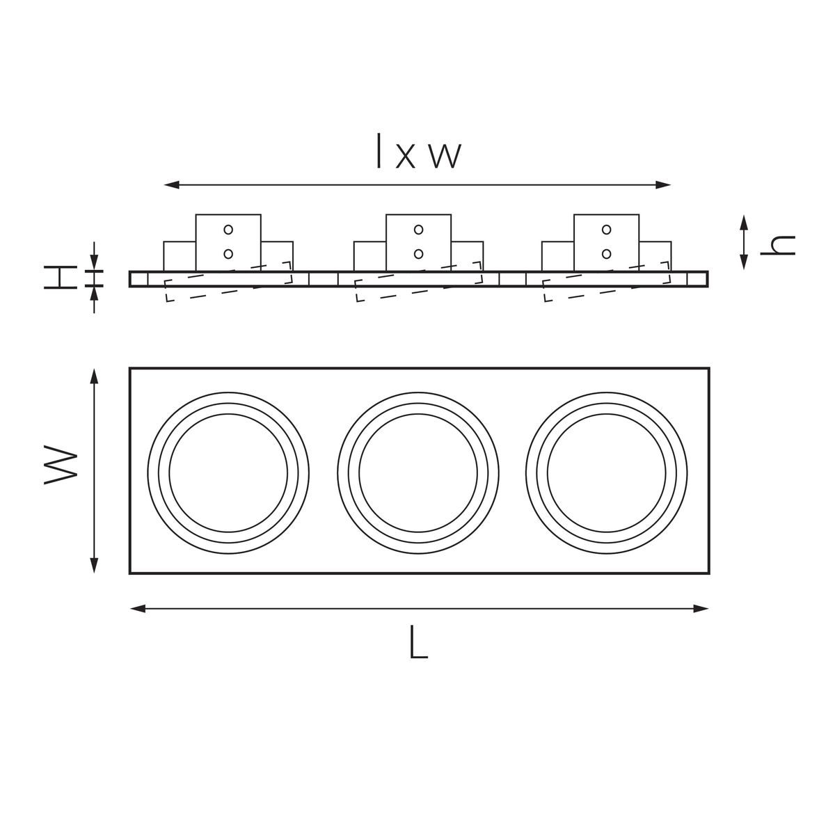 Комплект из светильника и рамки Lightstar Intero 111 (217839+217906+217906+217906) i839060606