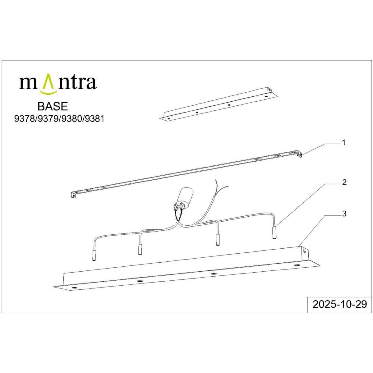 Потолочное основание Mantra Modular Light Florones 9378