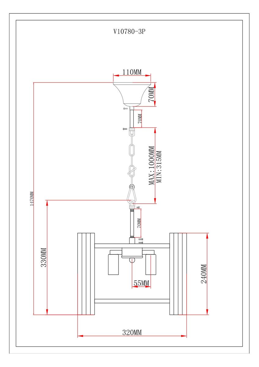 Подвесная люстра Moderli Monte V10780-3P