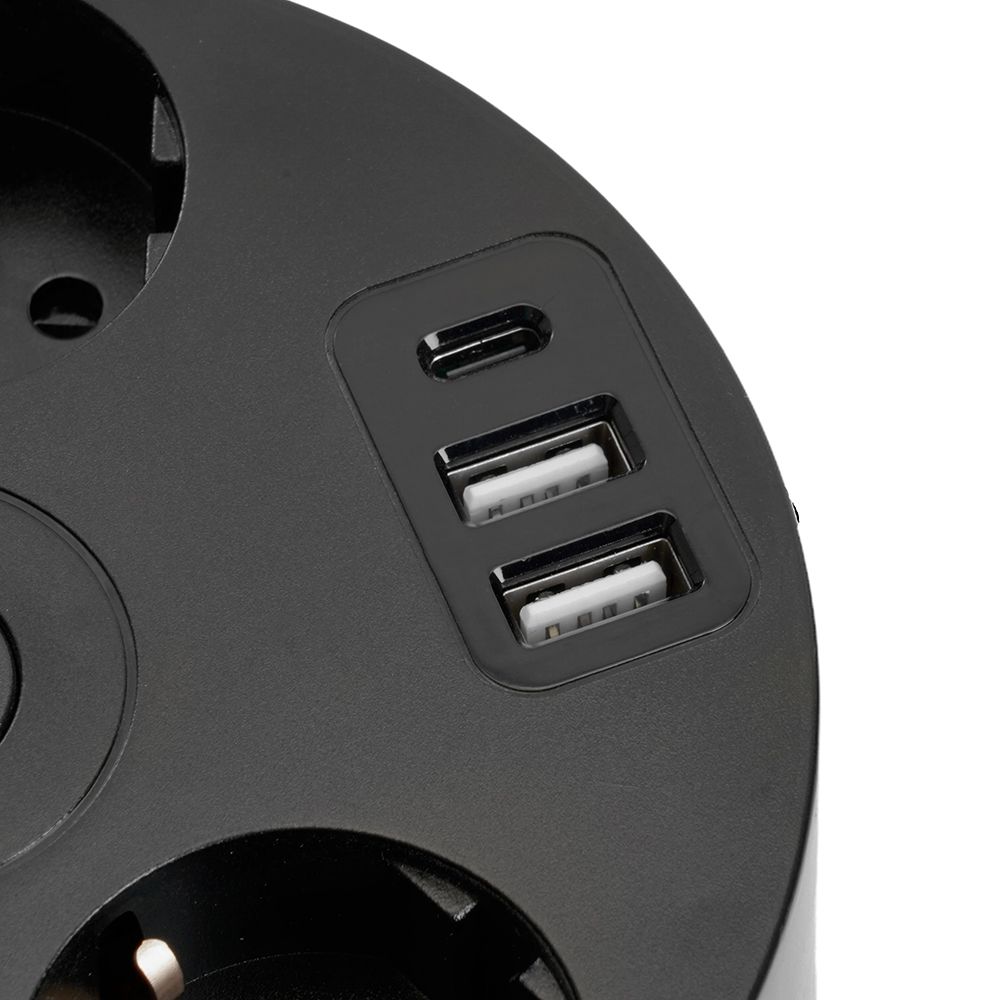 Удлинитель Stekker Comfort 5гн 2USB+С 2,5м с/з Comfort HM10-51-01 49656