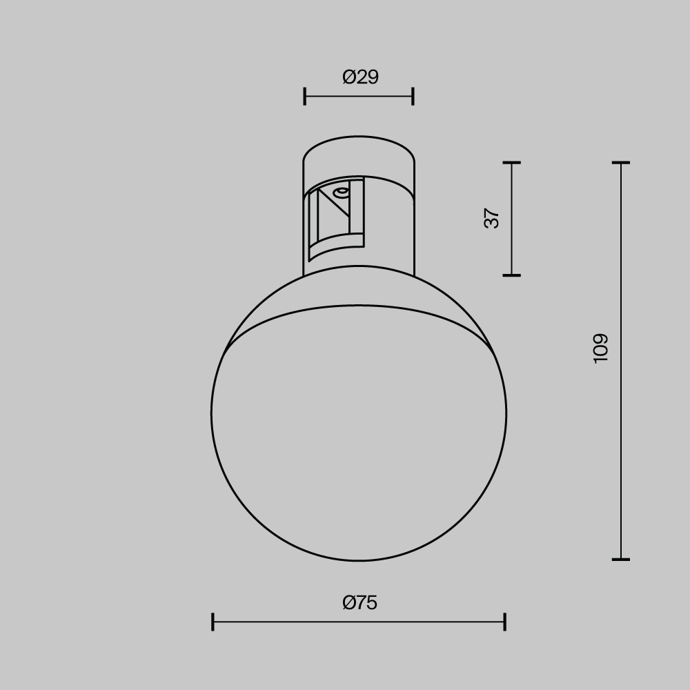Трековый светильник Maytoni Technical TR149-1-5W3K-PT
