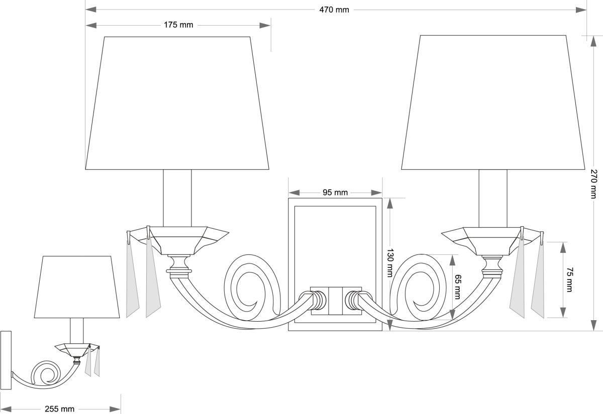 Настенный светильник KUTEK MONZA MON-K-2(P/A)
