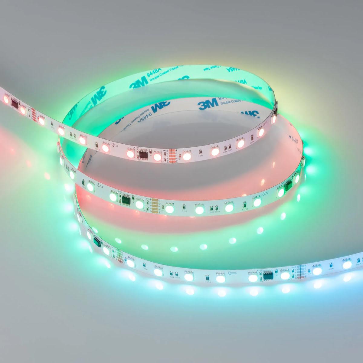 Светодиодная лента Arlight 14W/m 60LED/m 5060SMD разноцветный 5М DMX-B60-10mm 24V 039183