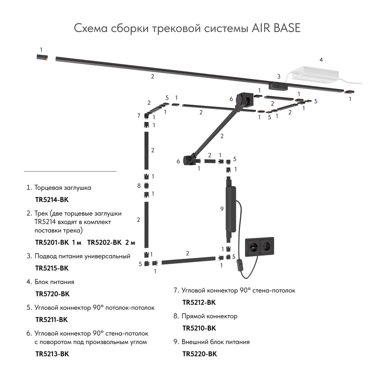 Заглушка Denkirs Air Base TR5214-BK