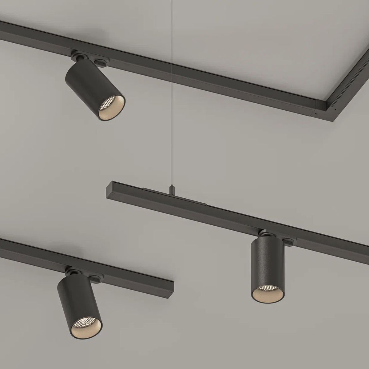 POWERLINE Трековый светильник SPOT LED 220В 10Вт 3000К CRI90 36° TRIAC белый песок