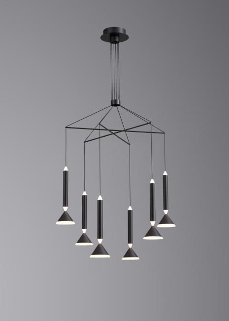 Люстра подвесная Alfa Light F3024-43 BLACK