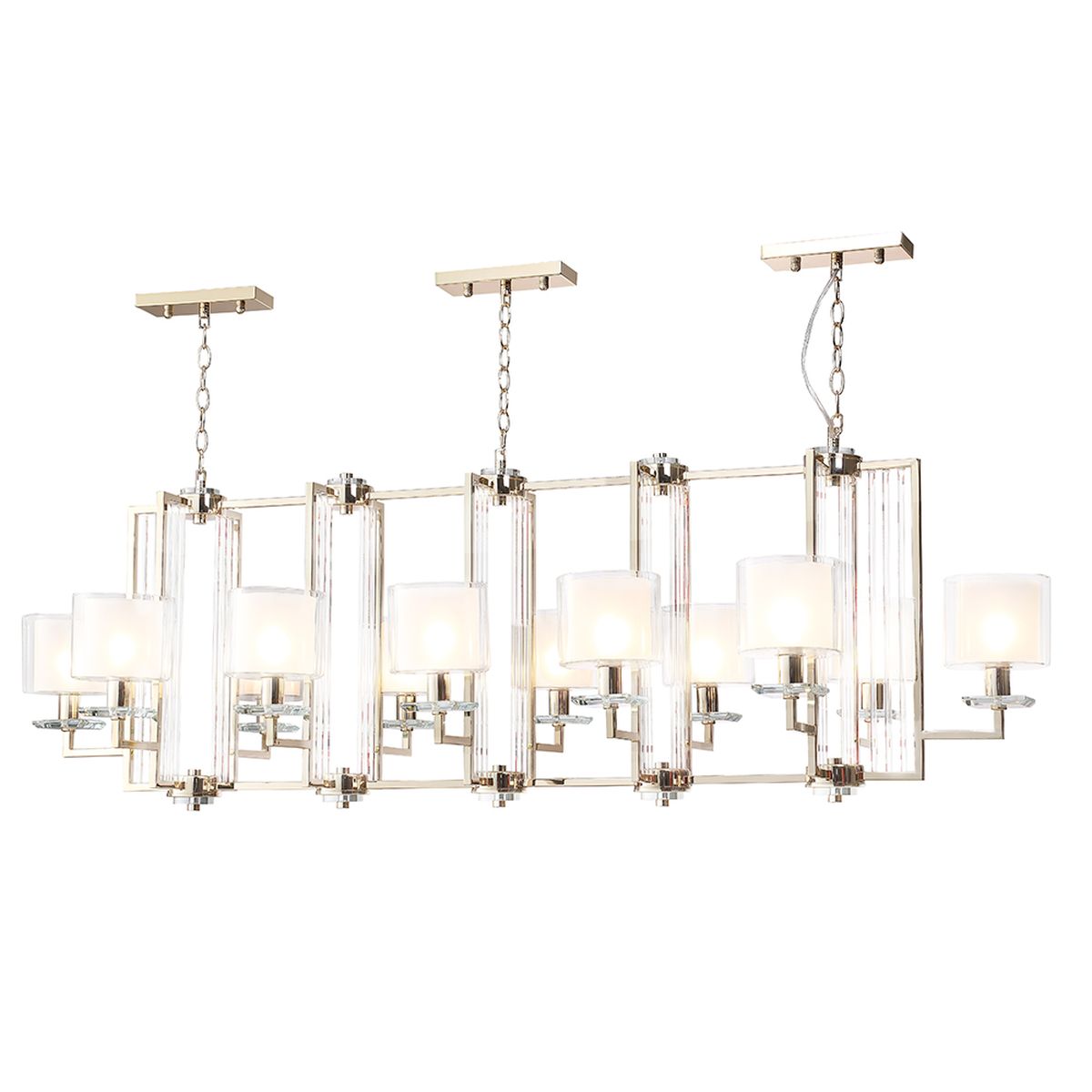 Подвесная люстра Crystal Lux Nicolas SP12 L1600 Gold/White