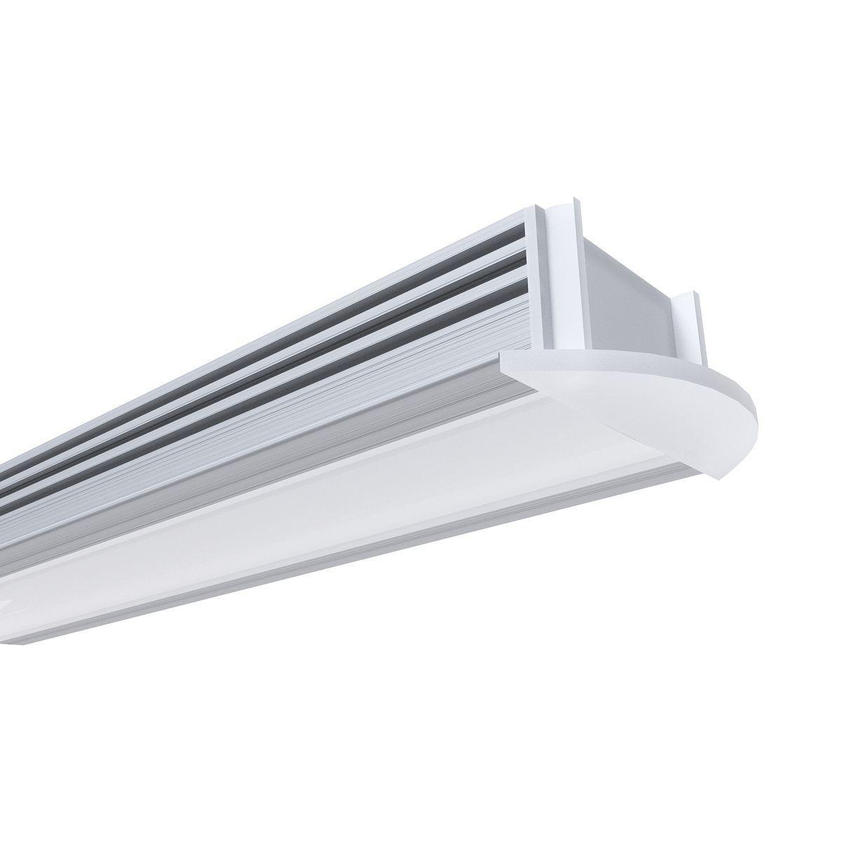 Профиль встраиваемый с рассеивателем серебро 2м. OGM GM-08-12