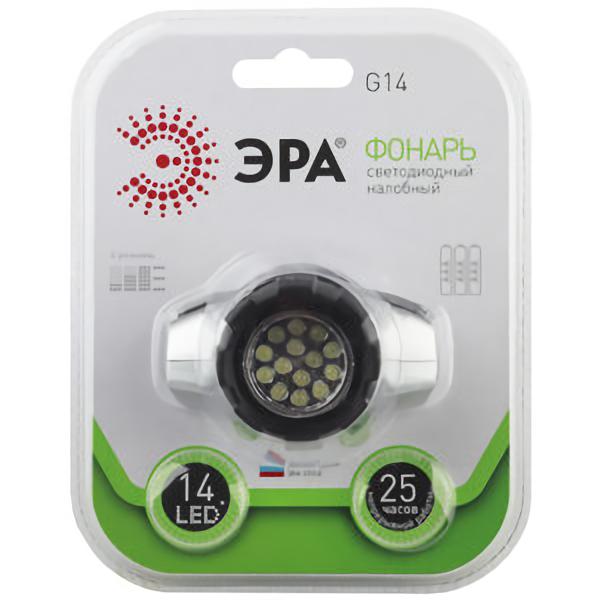 Налобный светодиодный фонарь ЭРА от батареек 60 лм G14 Б0014907