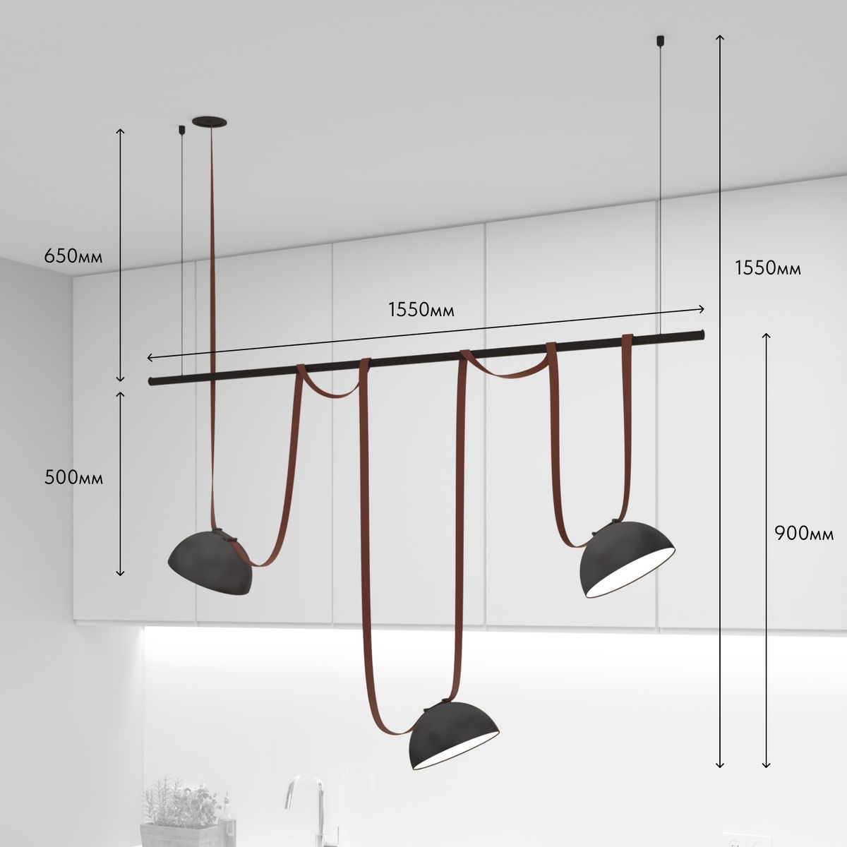 Комплект ременной трековой системы Denkirs Belty Set DK55SET05-01-BR