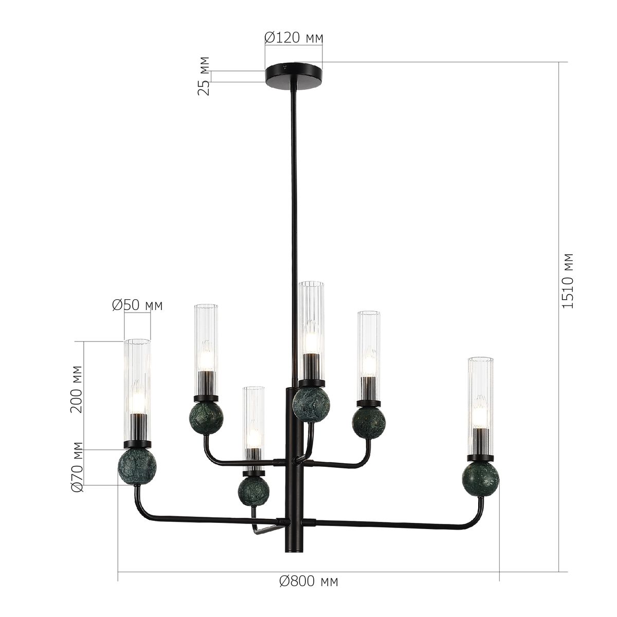 Подвесная люстра ST Luce Medea SL1244.403.06
