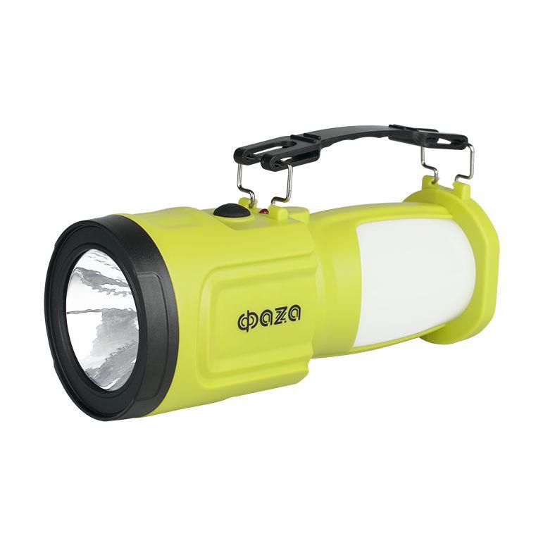 Прожекторный светодиодный фонарь на солнечной батарее ФАZA аккумуляторный 132 лм 180х100 AccuF8-L1W/L24-gn