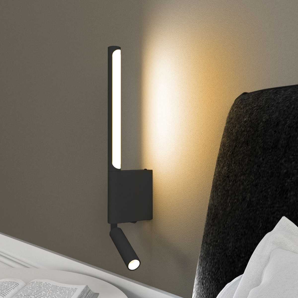 Настенный светодиодный светильник Elektrostandard Sarca LED черный 4000К 40111/LED a063692