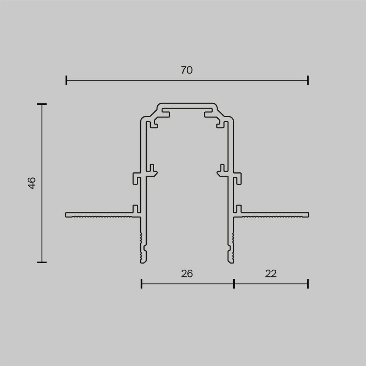 Шинопровод встраиваемый под ГКЛ Maytoni Technical Exility Busbur TRX034-423.12W