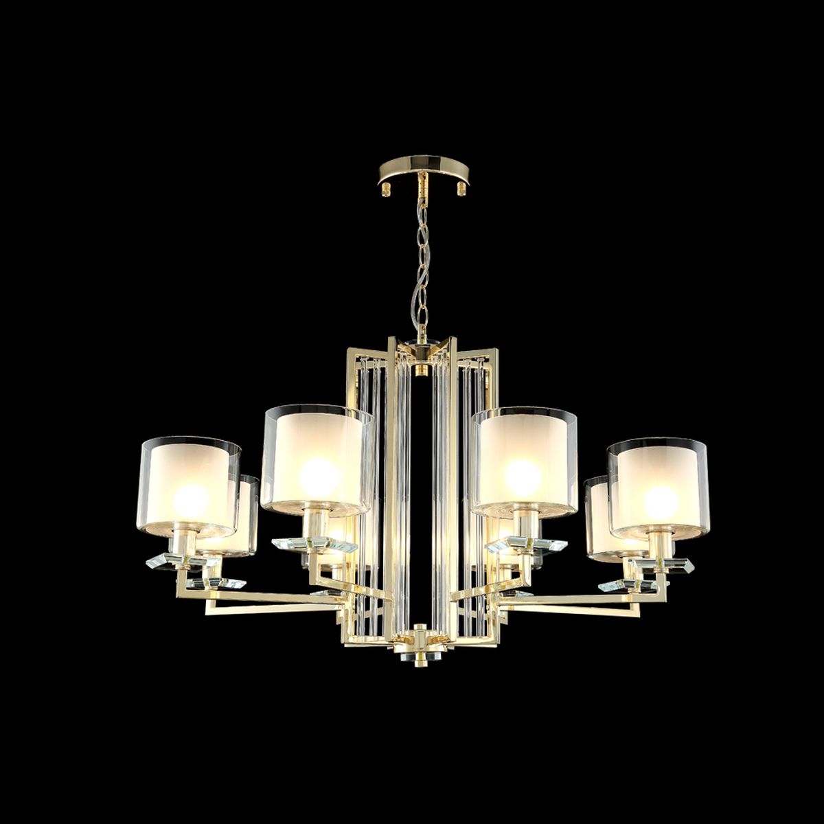 Подвесная люстра Crystal Lux Nicolas SP-PL8 Gold/White