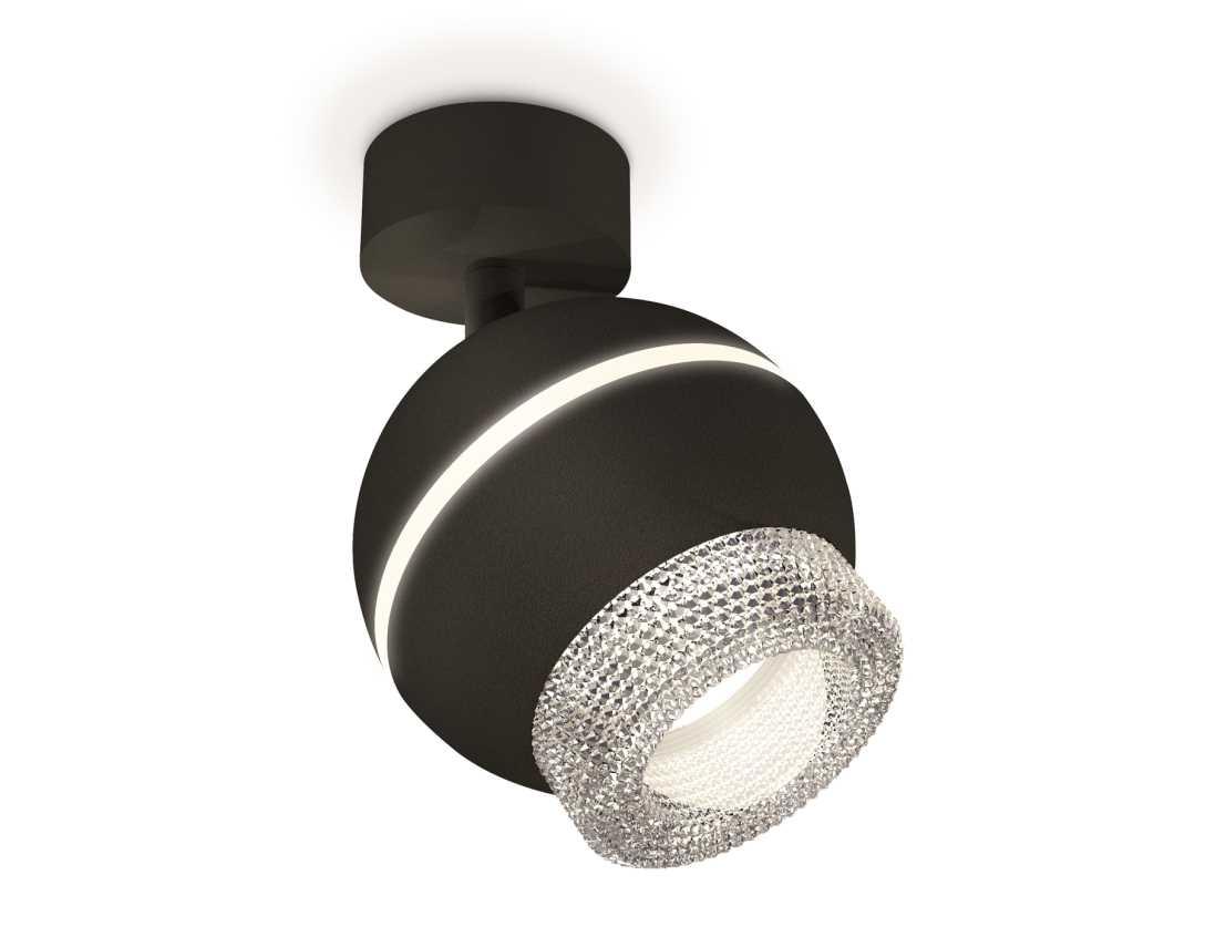 Комплект накладного светильника Ambrella light Techno Spot XM1102010 SBK/CL черный песок/прозрачный (A2210, C1102, N7191)