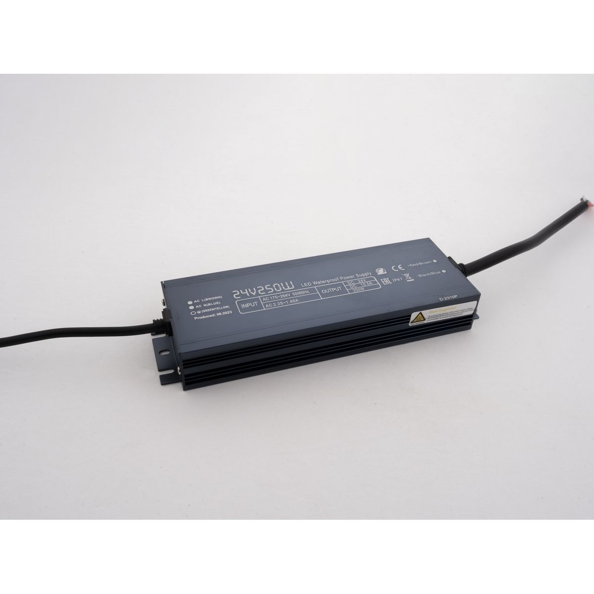 Блок питания LEDS POWER 250Вт 24В IP67 алюминий SLIM 003177