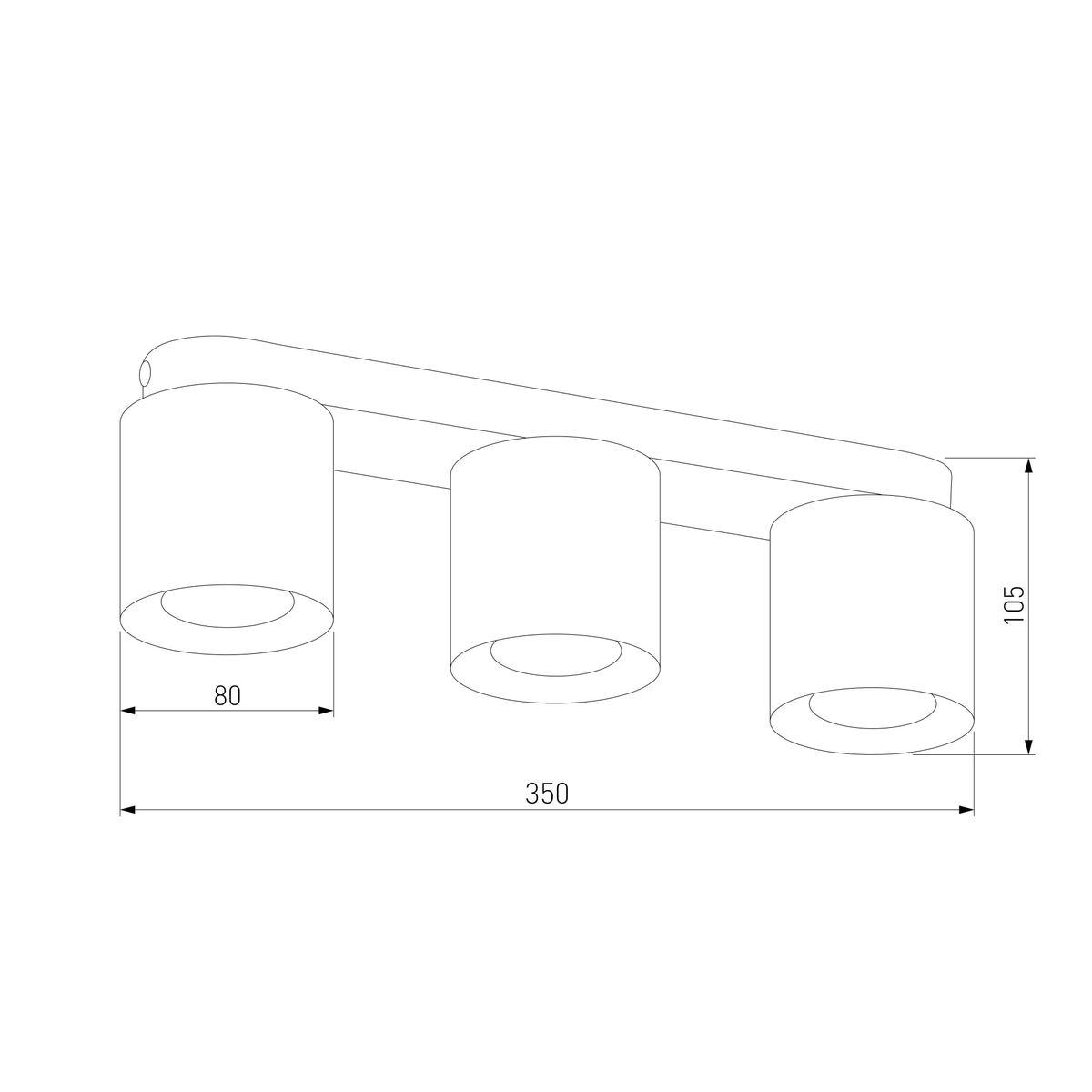Потолочная люстра TK Lighting 3413 Vico Black