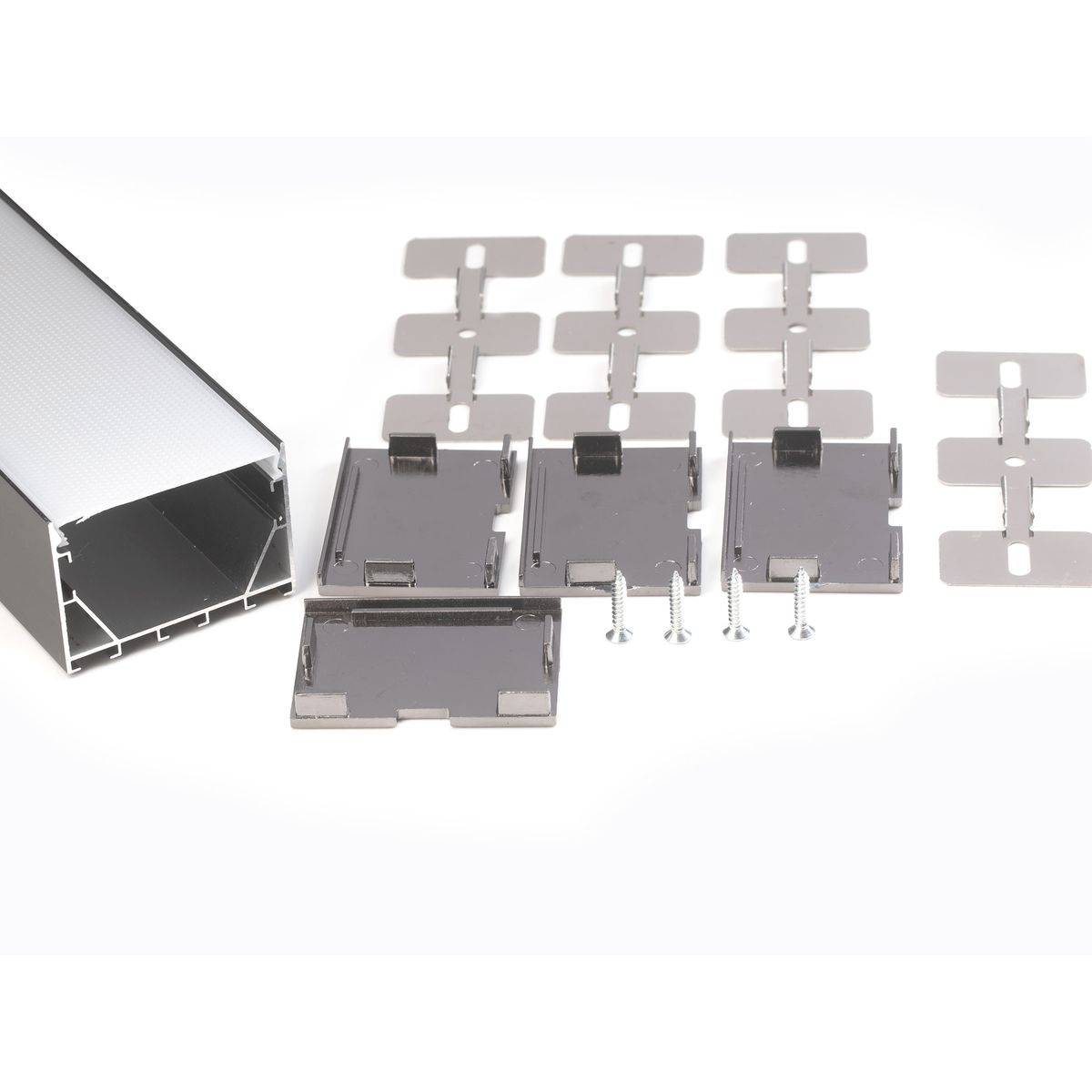 Профиль накладной LEDS POWER СПН5035 алюм. черный с призм.рассеивателем 2м 008523