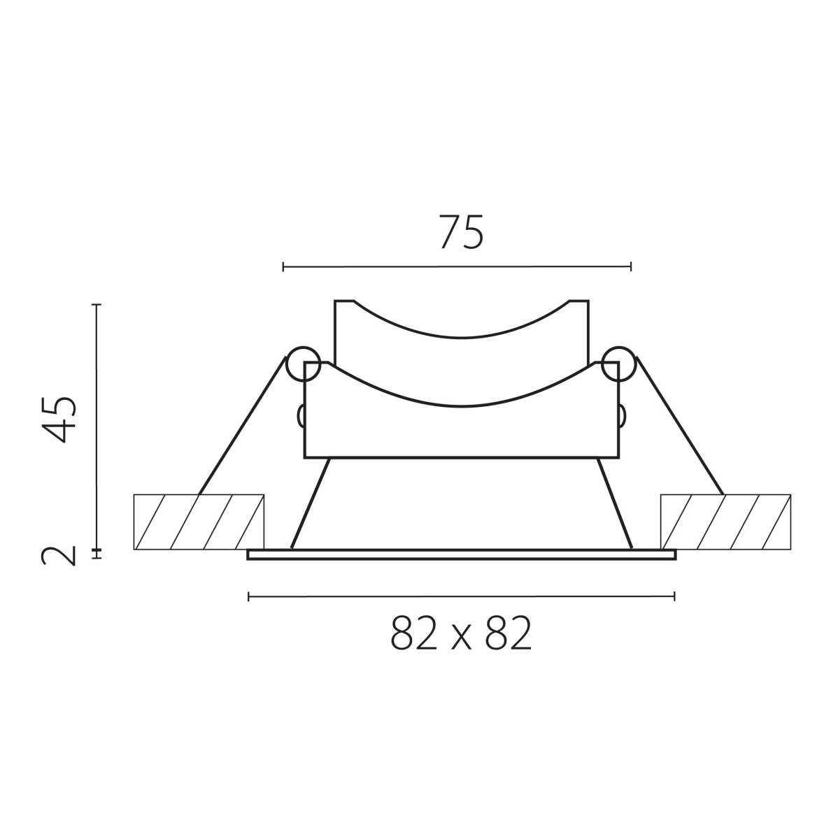 Рамка термостойкая (светильник) PVC д/крепления LED источника света в подвесном потолке Piano Lightstar 012927