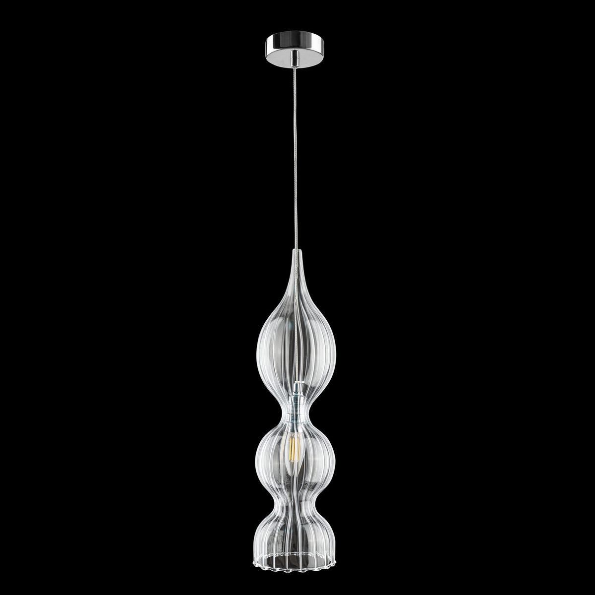 Подвесной светильник Crystal Lux Iris SP1 B Transparent