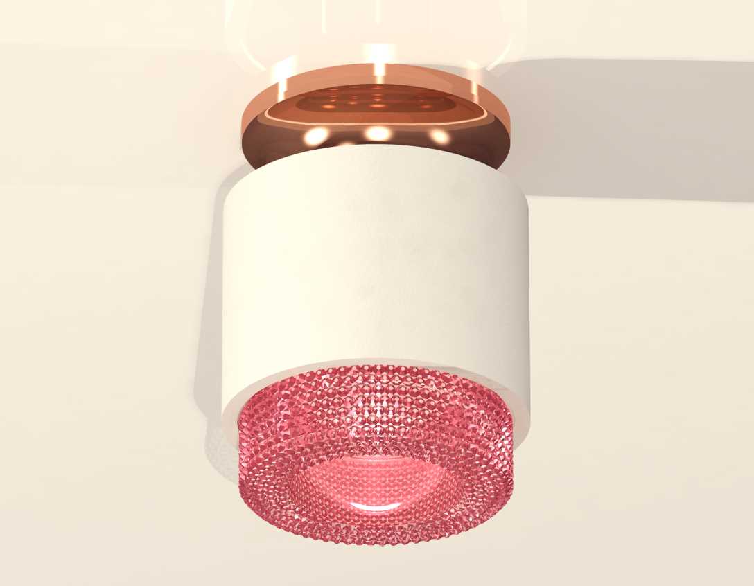 Комплект накладного светильника Ambrella light Techno Spot XS7510142 SWH/PI белый песок/розовый (N7930, C7510, N7193)