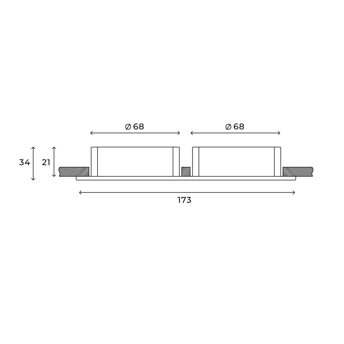 Встраиваемый светильник Hesby Lighting Hesby Bodo IP20,10Вт, GU5.3, белый HSBL_0105