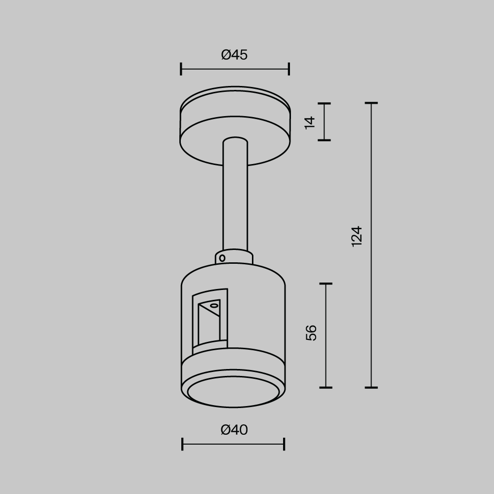 Комплектующие для трековой системы Maytoni Technical TRA156C-IPC1-PT