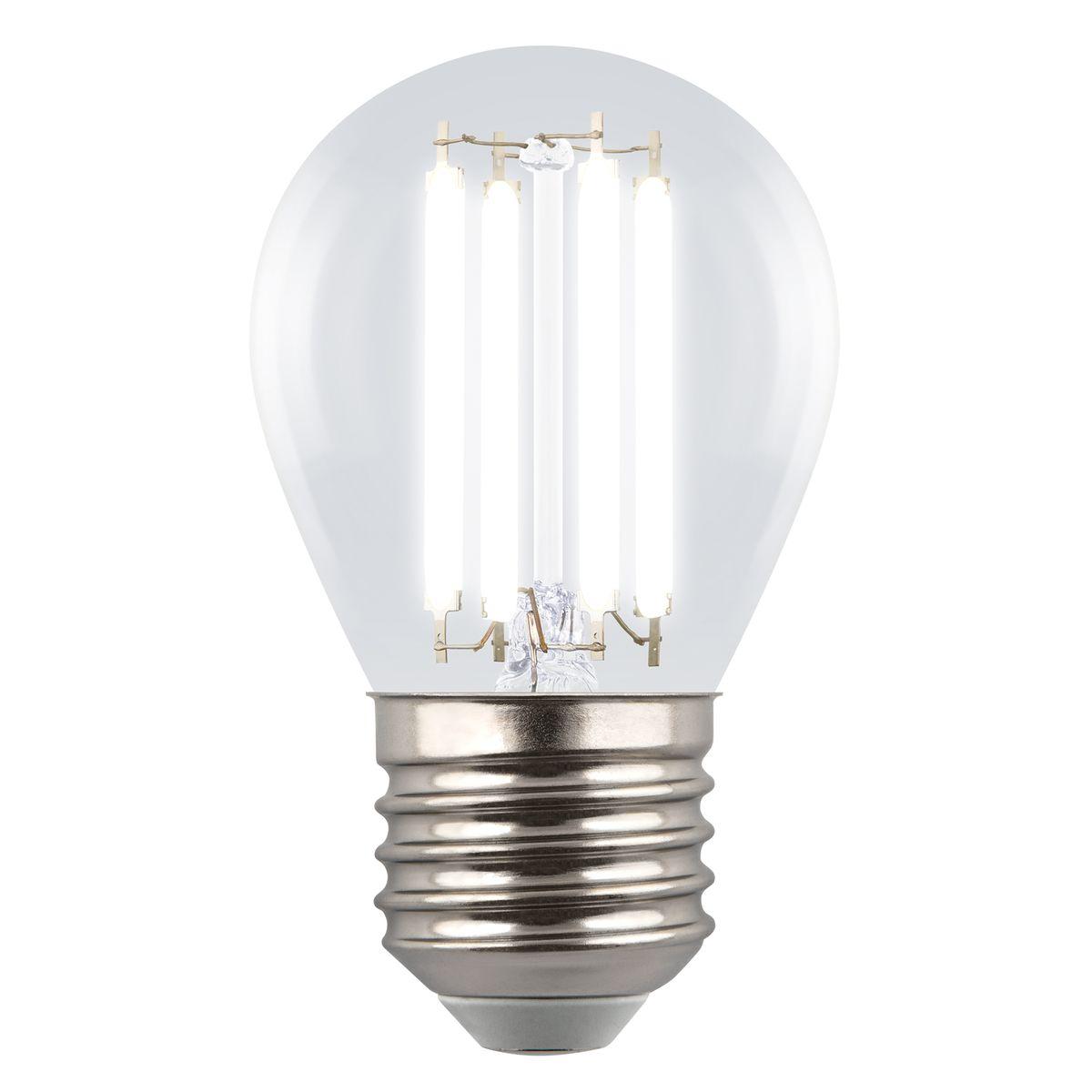 Лампа светодиодная Uniel E27 4W 4000K прозрачная LED-G45-4W/4000K/E27/CL GLY01TR UL-00011941