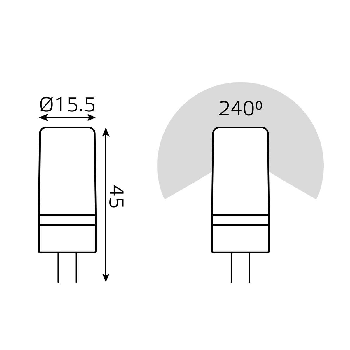 Лампа cветодиодная Gauss G4 5W 3000K прозрачная 18015