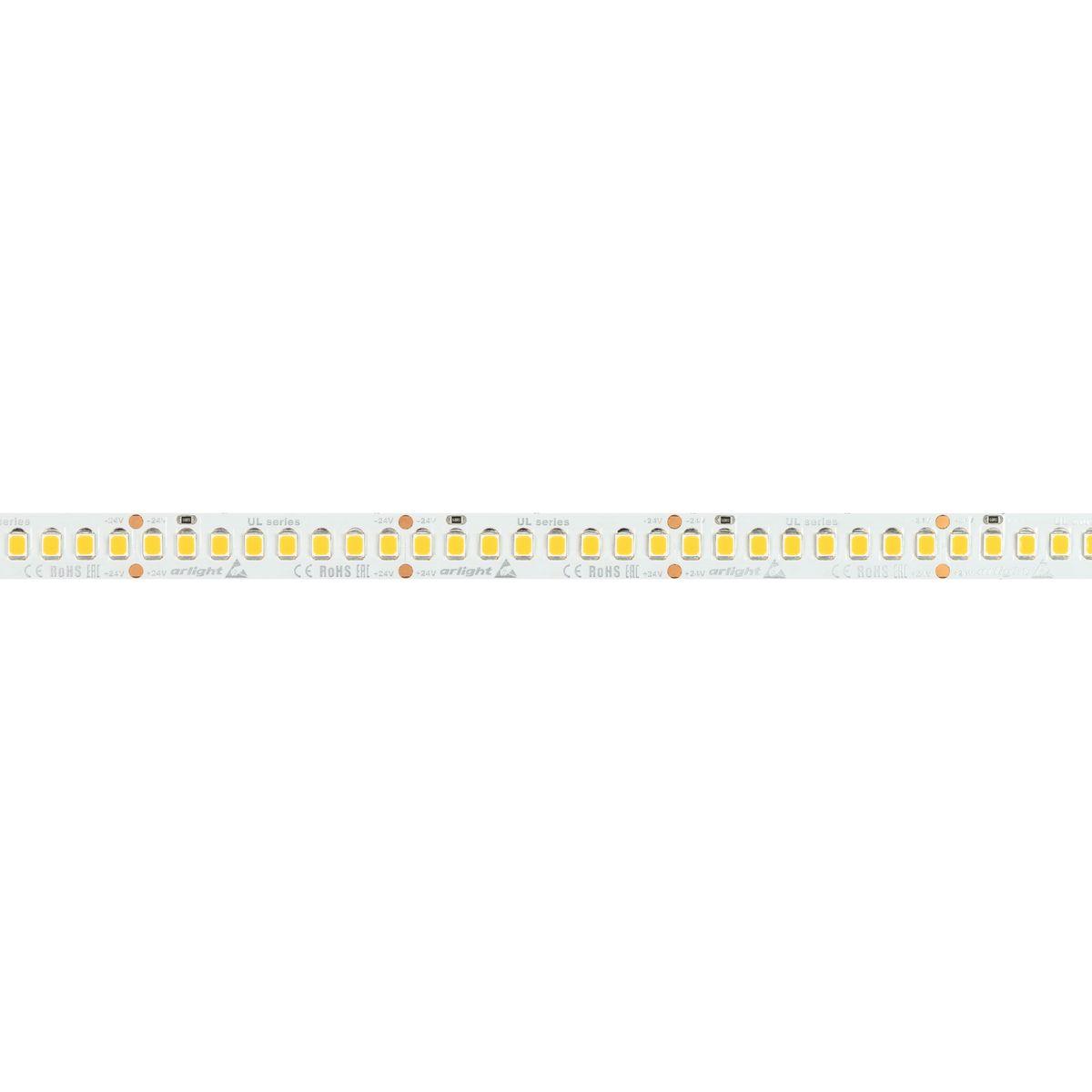 Светодиодная лента Arlight 20W/m 200LED/m 2835SMD теплый белый 5M UL-A200-10mm 24V Warm2700 037222