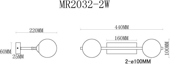 Бра MyFar Valency MR2032-2W
