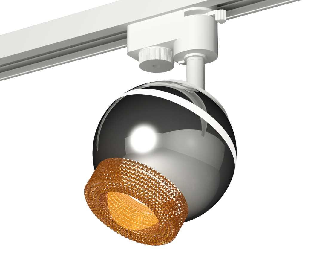 Комплект трекового светильника Ambrella light Track System XT1104005 PSL/CF серебро полированное/кофе (A2520, C1104, N7195)