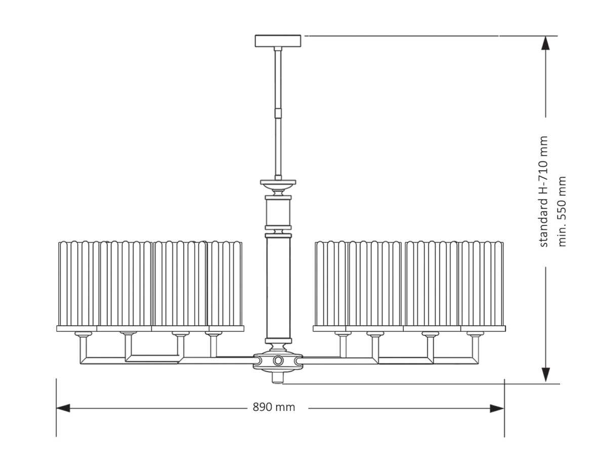 Подвесная люстра KUTEK MOOD Artu Ryfel ART-ZW-8(Z)R