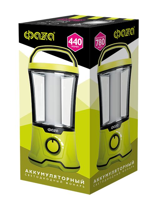 Кемпинговый светодиодный фонарь ФАZA аккумуляторный 440 лм 209х103 AccuF5-L20W-gn