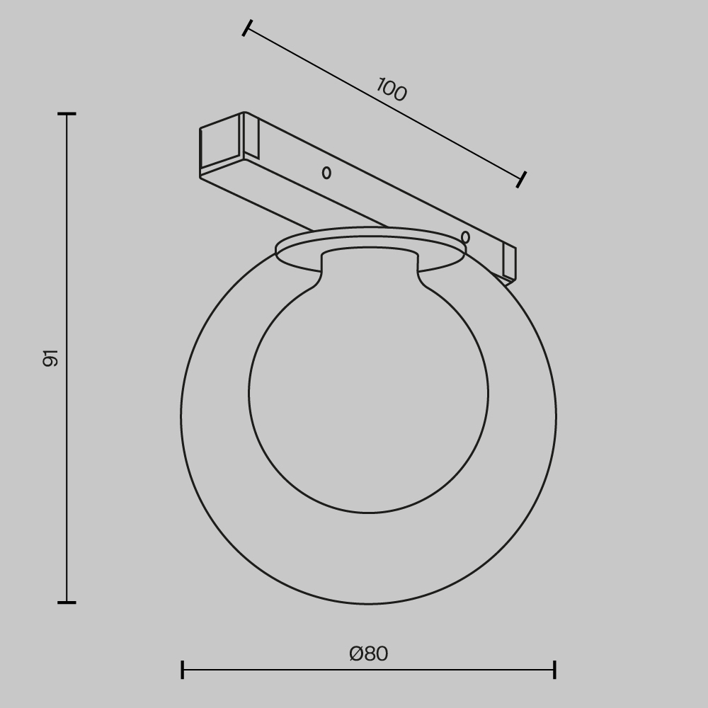 Трековый светильник Maytoni Technical TR181-1-4WTW-B