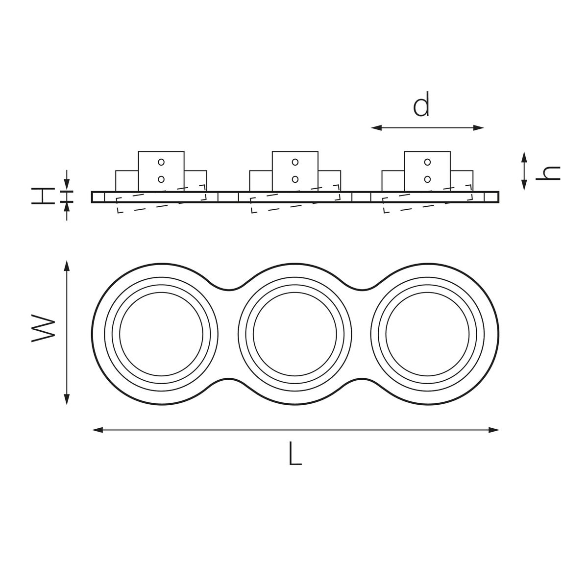 Комплект из светильника и рамки Lightstar Intero 111 (217936+217909+217906+217909) i936090609