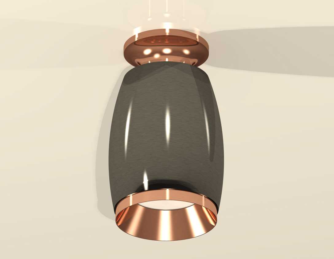 Комплект накладного светильника Ambrella light Techno Spot XS1123044 DCH/PPG черный хром/золото розовое полированное (N6906, C1123, N7035)