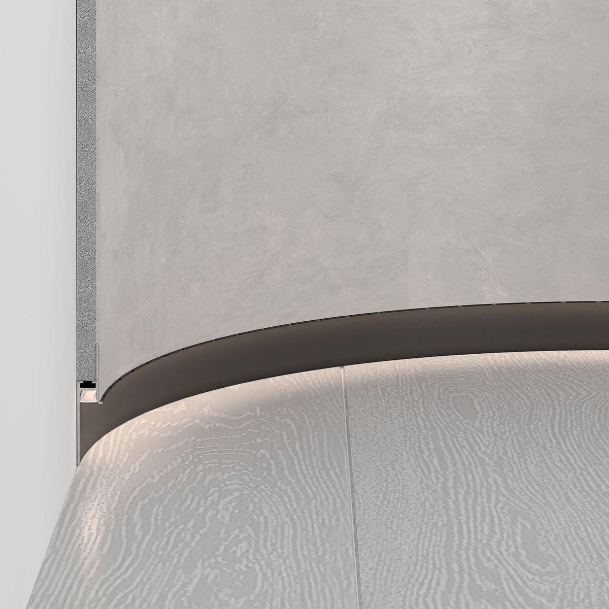 Профиль встраиваемый Arlight Plintus-Fantom-Bent-H35-Side-2000 Black 043676