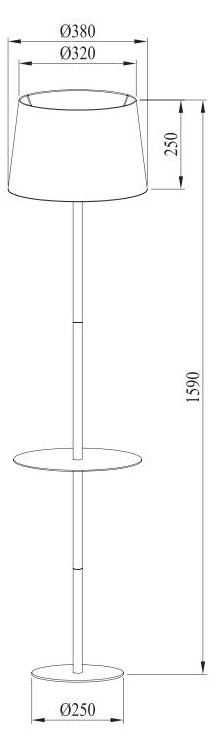 Торшер Arte Lamp Connor A2102PN-1WH