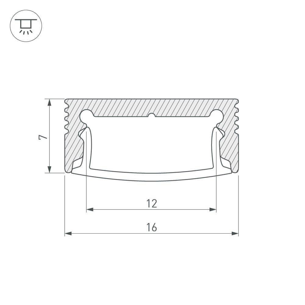 Профиль Arlight SL-SLIM-H7-2000 ANOD 023716