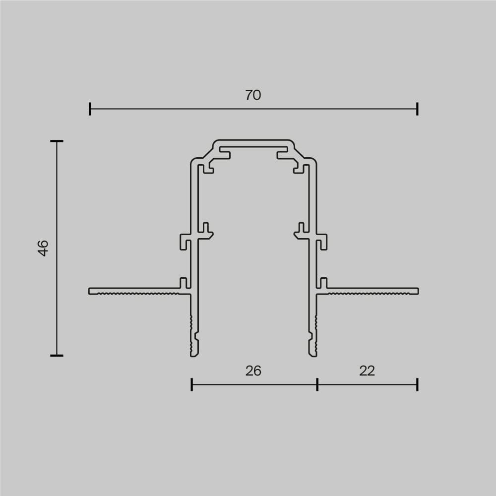 Шинопровод Maytoni Technical Magnetic track system Exility TRX034-423.12B
