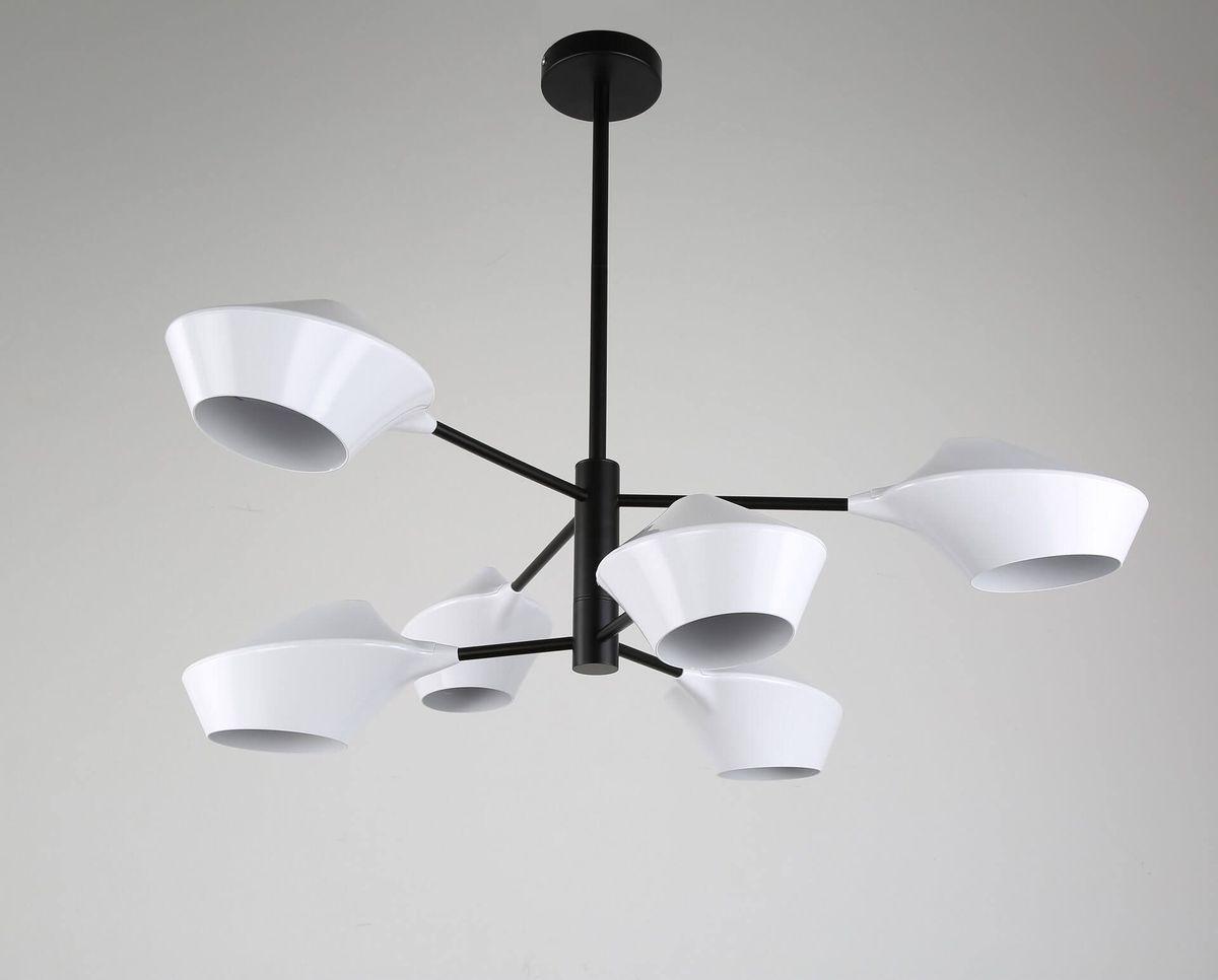 Подвесная люстра Lumina Deco Romina LDP 6037-6 WT+BK