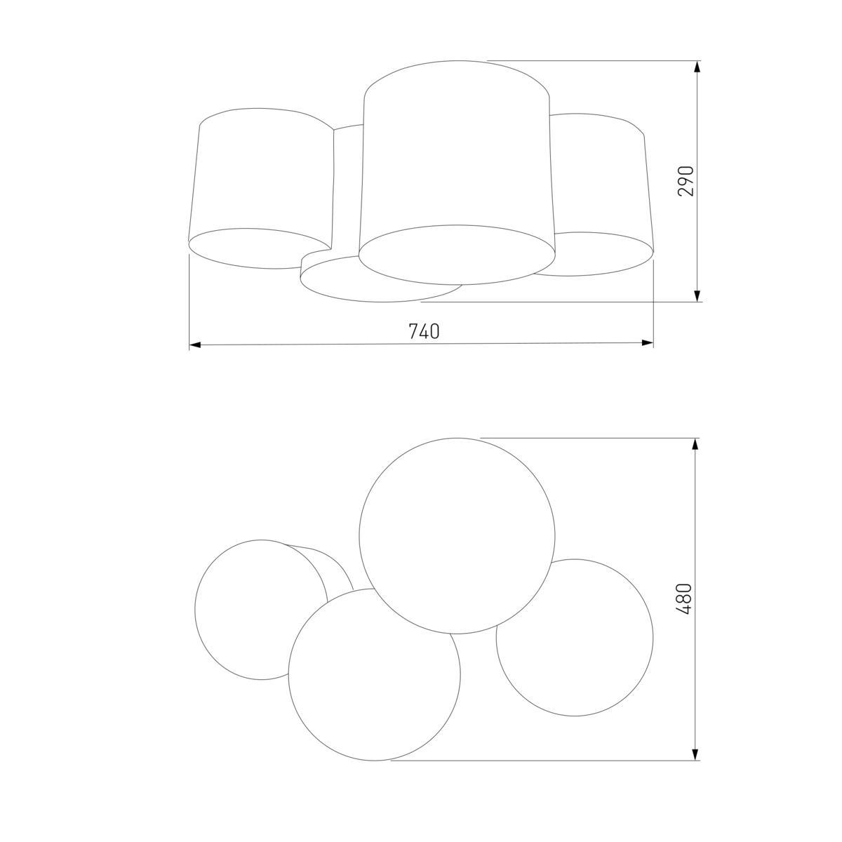 Потолочный светильник TK Lighting 6592 Mona Nature