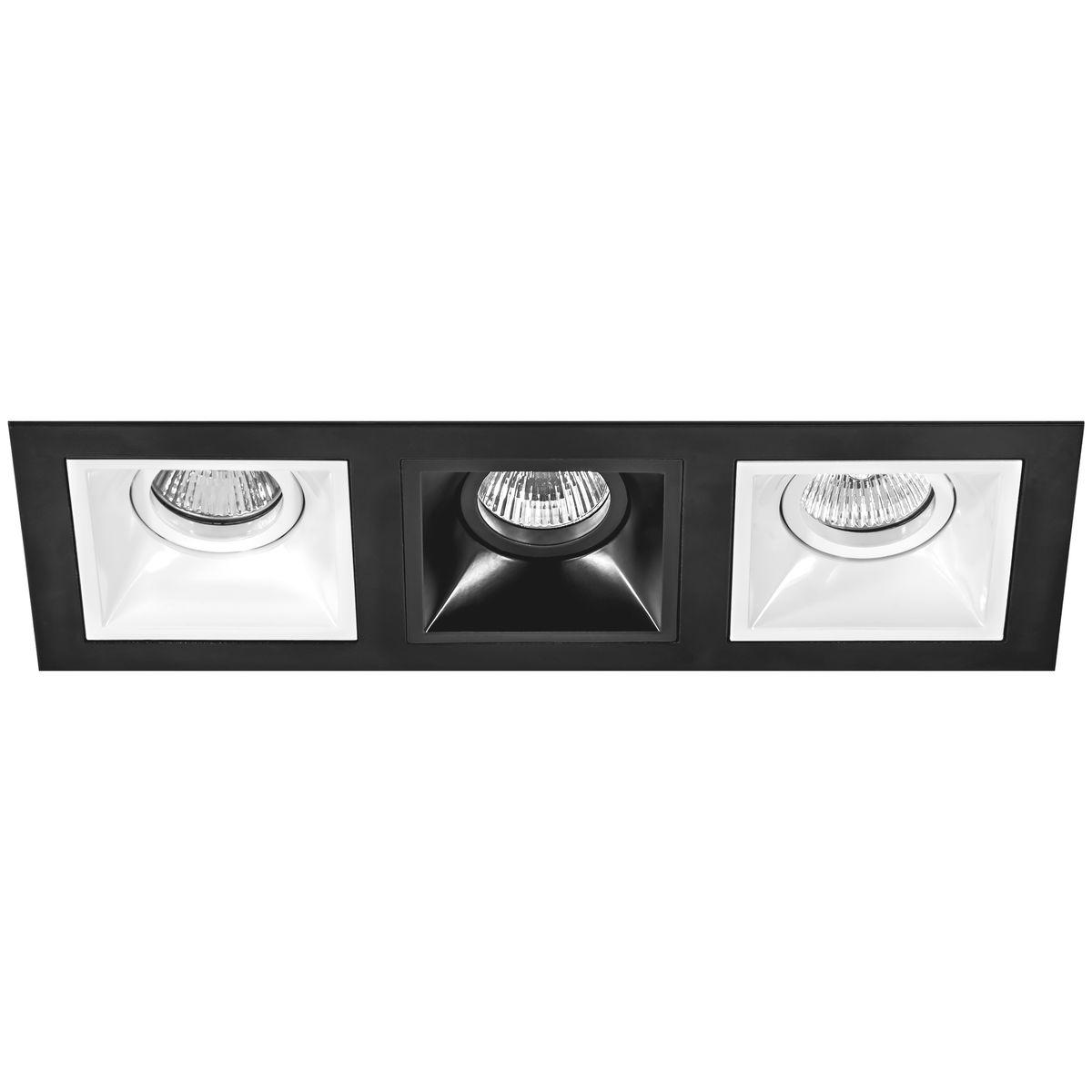 Комплект из светильников и рамки Lightstar Domino Quadro (214537+214506+214507+214506) D537060706