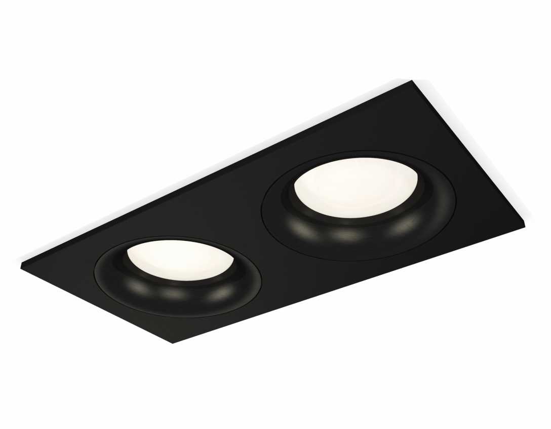 Комплект встраиваемого светильника Ambrella light Techno Spot XC7636002 SBK/PBK черный песок/черный полированный (C7636, N7011)