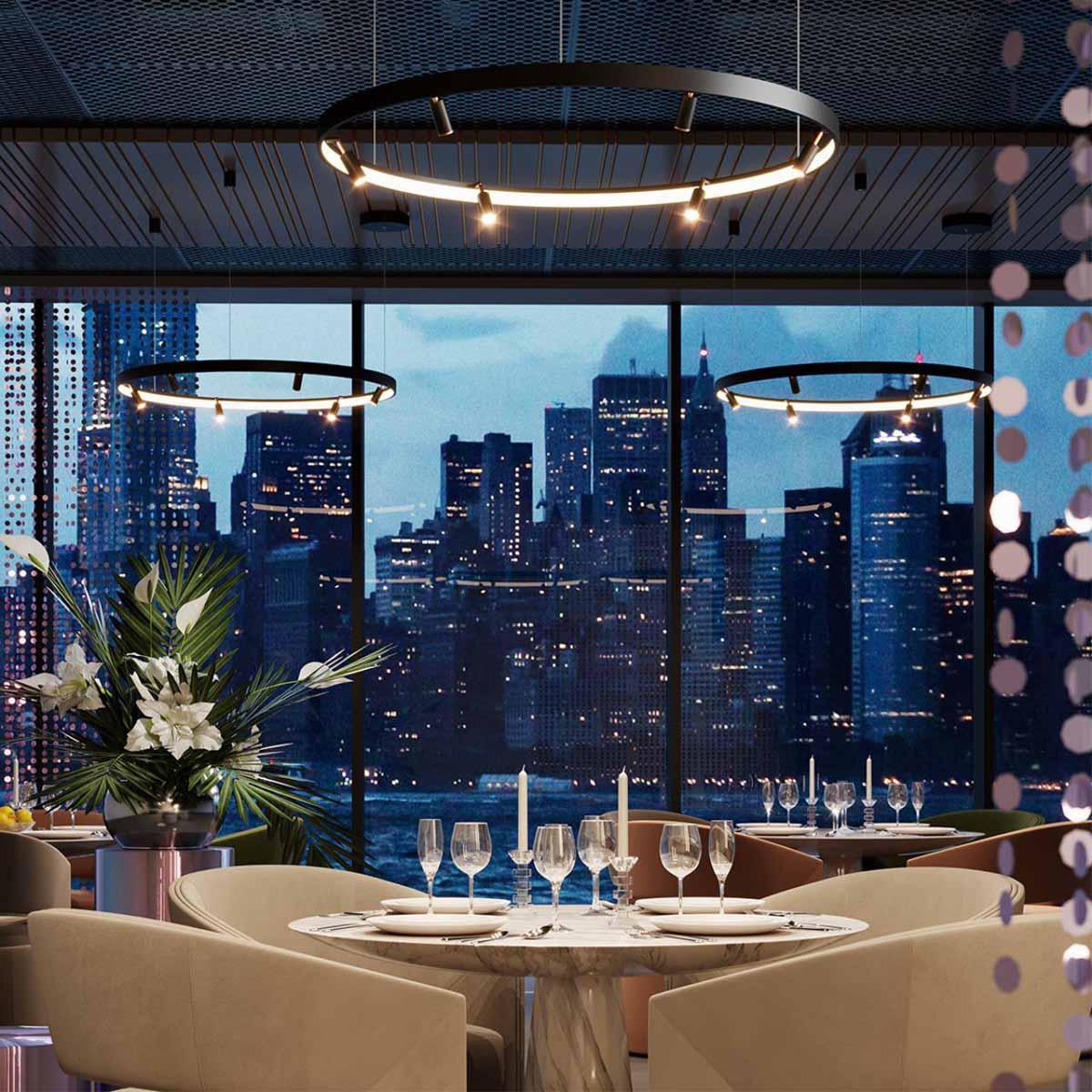 Подвесная светодиодная люстра Odeon Light Hightech Fonda 4317/58L